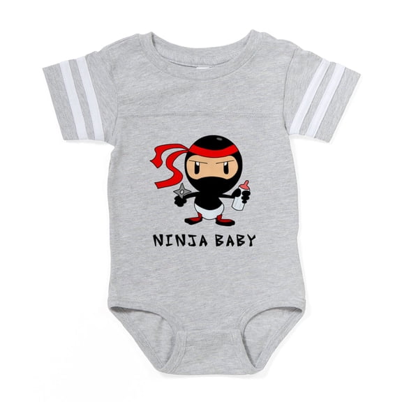 CafePress - 3 Ninjababy_FINAL - Cute Infant Baby Football Bodysuit