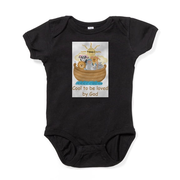 CafePress - 3 Noahsarkcooltobelovedbygod - Cute Infant Bodysuit Baby Romper - Size Newborn - 24 Months
