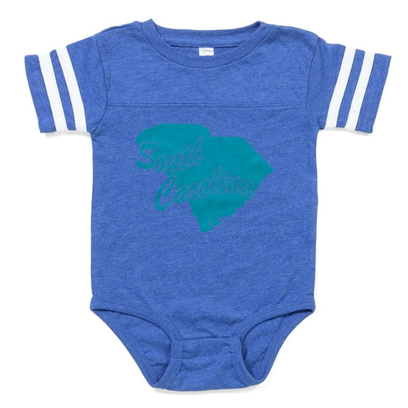 CafePress - 3 S Carolina - Cute Infant Baby Football Bodysuit