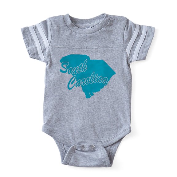CafePress - 3 S Carolina - Cute Infant Baby Football Bodysuit