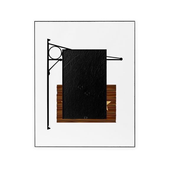 CafePress - 3 Star Hanging Sign - Decorative 8x10 Picture Frame