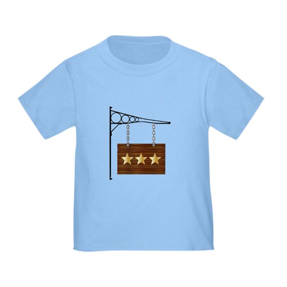 CafePress - 3 Star Hanging Sign T Shirt - Cute Toddler T-Shirt, 100% Cotton