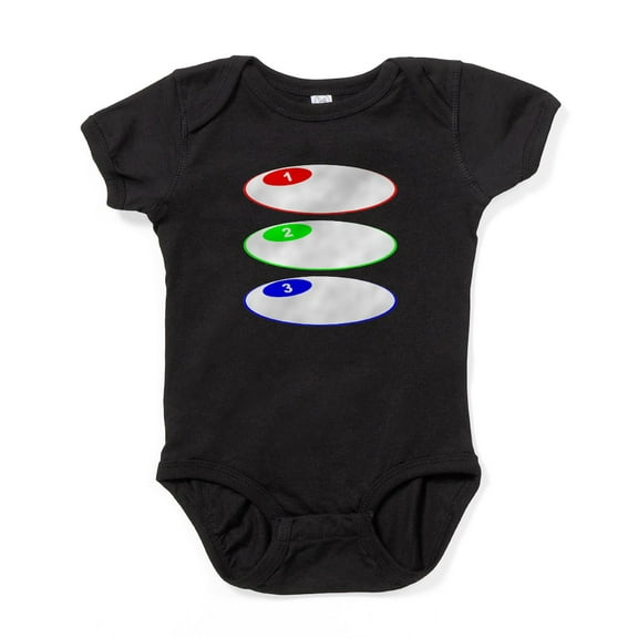 CafePress - 3 Steps Oval Balloons Body Suit - Cute Infant Bodysuit Baby Romper - Size Newborn - 24 Months