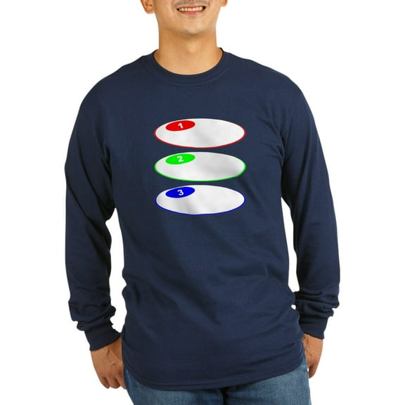 CafePress - 3 Steps Oval Balloons Long Sleeve T Shirt - Long Sleeve Dark T-Shirt