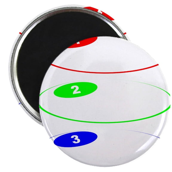 CafePress - 3 Steps Oval Balloons Magnets - 2.25" Round Magnet, Refrigerator Magnet, Button Magnet Style