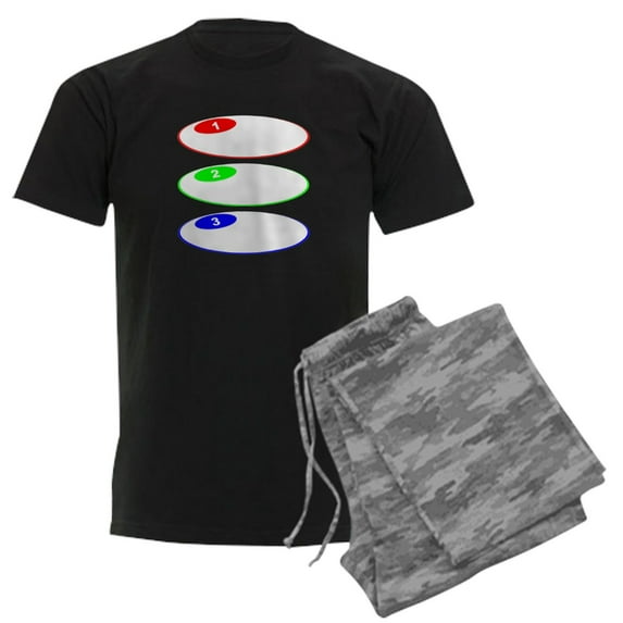 CafePress - 3 Steps Oval Balloons Pajamas - Men's Dark Loose Fit Cotton Pajama Set