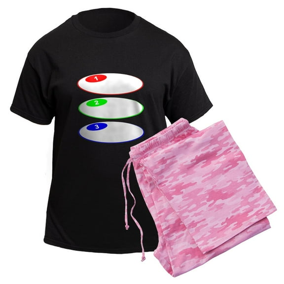 CafePress - 3 Steps Oval Balloons Pajamas - Men's Dark Loose Fit Cotton Pajama Set