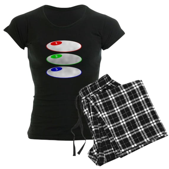 CafePress - 3 Steps Oval Balloons Pajamas - Women's Dark Pajamas