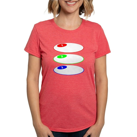 CafePress - 3 Steps Oval Balloons T Shirt - Womens Tri-blend T-Shirt