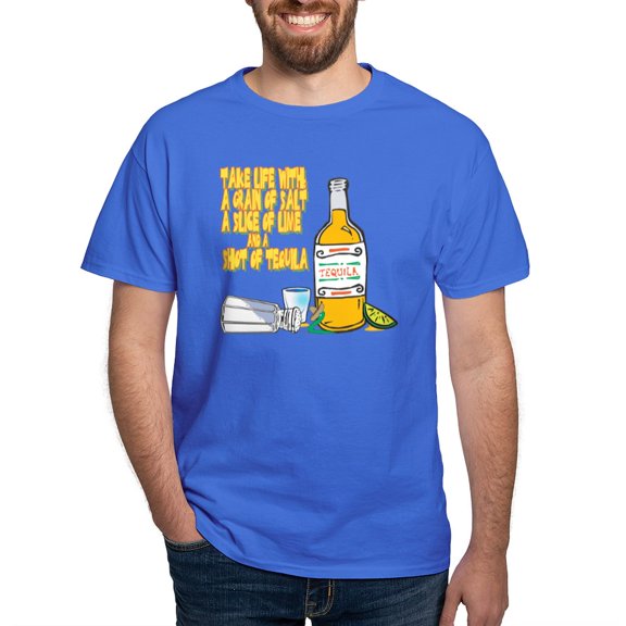 CafePress - 3 Tequila Dark T Shirt - Men's Classic Graphic Cotton T-Shirt