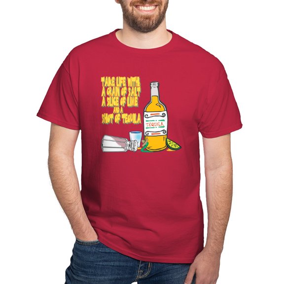 CafePress - 3 Tequila Dark T Shirt - Men's Classic Graphic Cotton T-Shirt