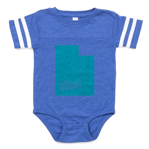 CafePress - 3 Utah - Cute Infant Baby Football Bodysuit