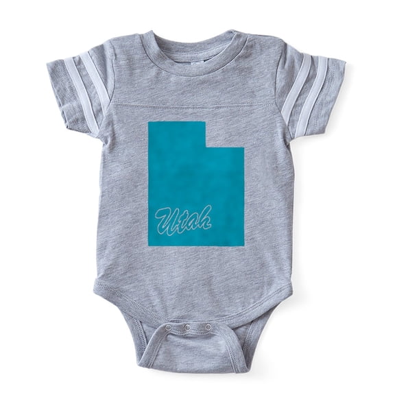 CafePress - 3 Utah - Cute Infant Baby Football Bodysuit