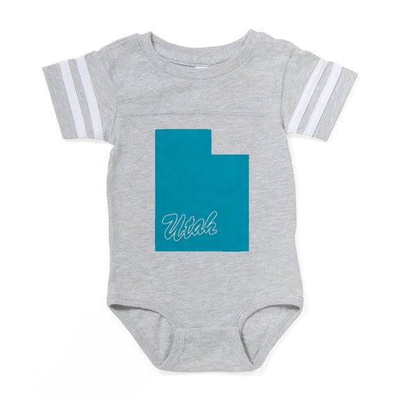 CafePress - 3 Utah - Cute Infant Baby Football Bodysuit