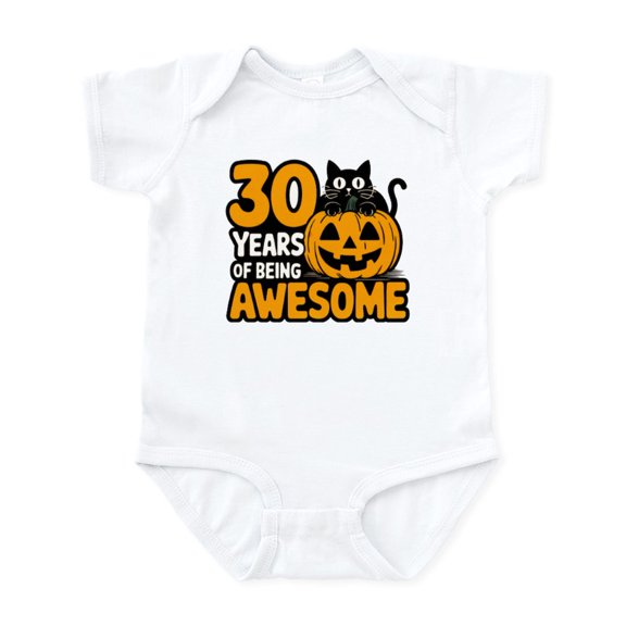 CafePress - 30 Years Of Being Awesome Vintage T Shirt Design - Baby Light Bodysuit, Size Newborn - 24 Months