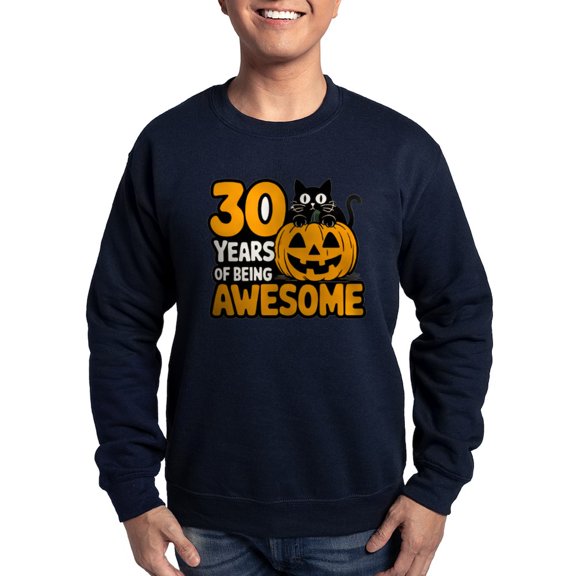 CafePress - 30 Years Of Being Awesome Vintage T Shirt Design - Classic Crew Neck Sweatshirt