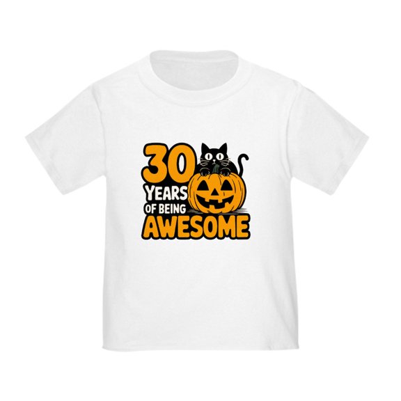 CafePress - 30 Years Of Being Awesome Vintage T Shirt Design Toddler T Shirt - Cute Toddler T-Shirt, 100% Cotton