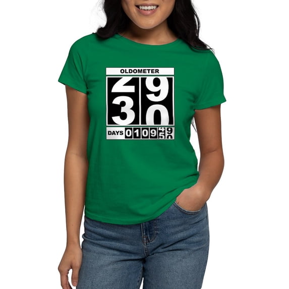 CafePress - 30Th Birthday Oldometer Women's Dark T Shirt - Women's Traditional Fit Dark T-Shirt