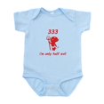thumbnail image 1 of CafePress - 333 I'm Only Half Evil Infant Bodysuit - Baby Light Bodysuit, Size Newborn - 24 Months, 1 of 4