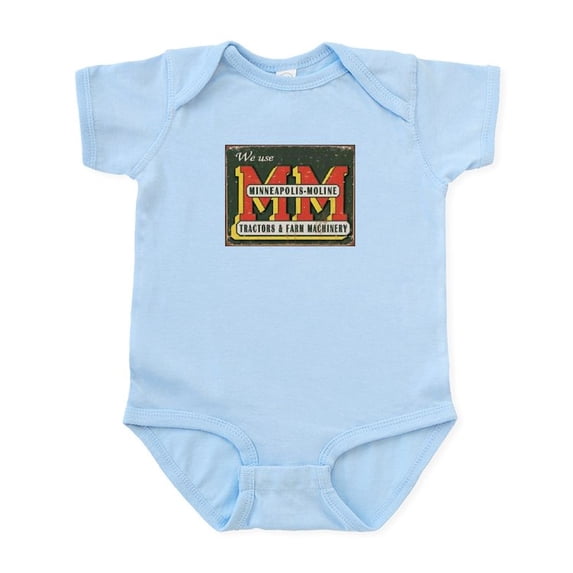 CafePress - 34 1505_Minneapolis_Moline_Tractors_Logo_Tin_Sign - Baby Light Bodysuit, Size Newborn - 24 Months