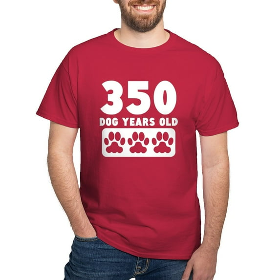 CafePress - 350 Dog Years Old T Shirt - Men's Classic Graphic Cotton T-Shirt