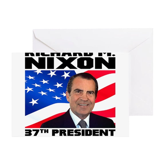 CafePress - 37 Nixon - Greeting Card, Blank Inside Matte