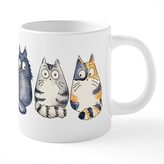 CafePress - 3Cats2 Kopie - 20 Oz White Ceramic Mega Mug