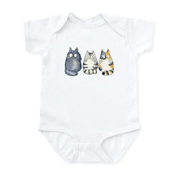 CafePress - 3Cats2 Kopie - Baby Light Bodysuit, Size Newborn - 24 Months