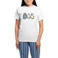 thumbnail image 1 of CafePress - 3Cats2 Kopie - Women's Short Sleeve Print T-Shirt and Pants Light Cotton Pajama Set, 1 of 7