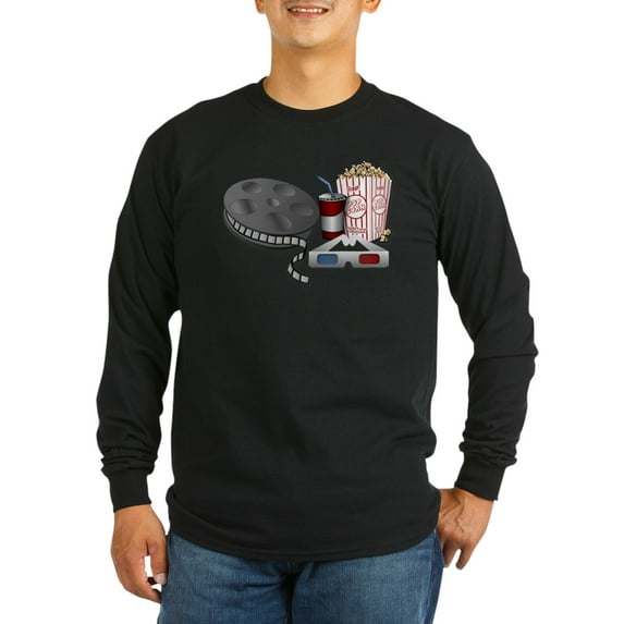 CafePress - 3D Cinema Long Sleeve T Shirt - Long Sleeve Dark T-Shirt