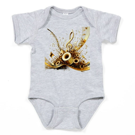 CafePress - 3D Music Notes Explosion Body Suit - Cute Infant Bodysuit Baby Romper - Size Newborn - 24 Months