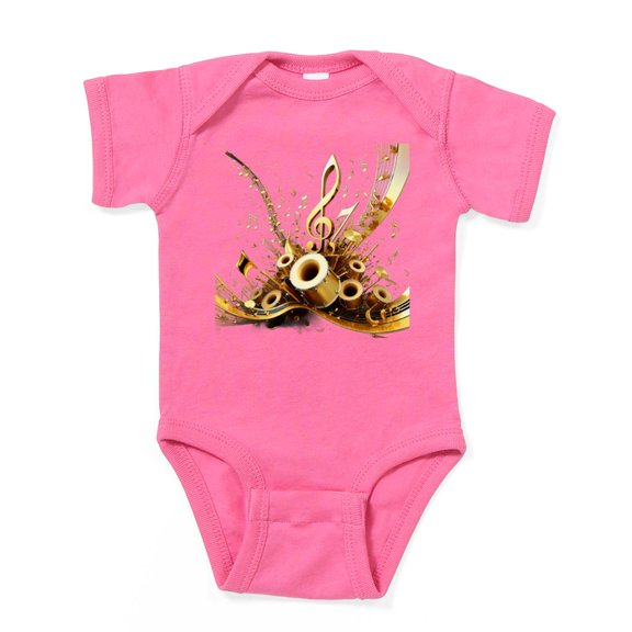 CafePress - 3D Music Notes Explosion Body Suit - Cute Infant Bodysuit Baby Romper - Size Newborn - 24 Months