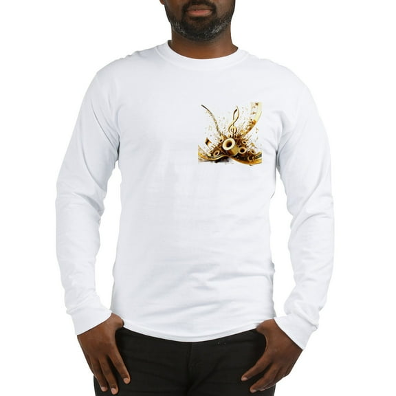 CafePress - 3D Music Notes Explosion Men's Long Sleeve T Shirt - Unisex Cotton Long Sleeve T-Shirt