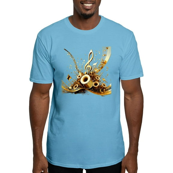CafePress - 3D Music Notes Explosion T Shirt - Fitted T-Shirt, Vintage Fit Soft Cotton Tee