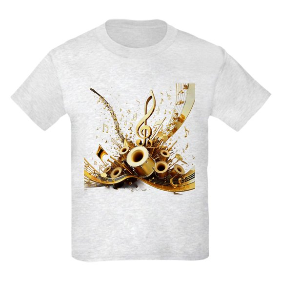 CafePress - 3D Music Notes Explosion T Shirt - Light T-Shirt Kids XS-XL