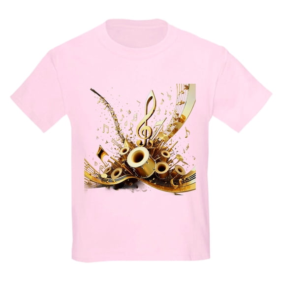 CafePress - 3D Music Notes Explosion T Shirt - Light T-Shirt Kids XS-XL