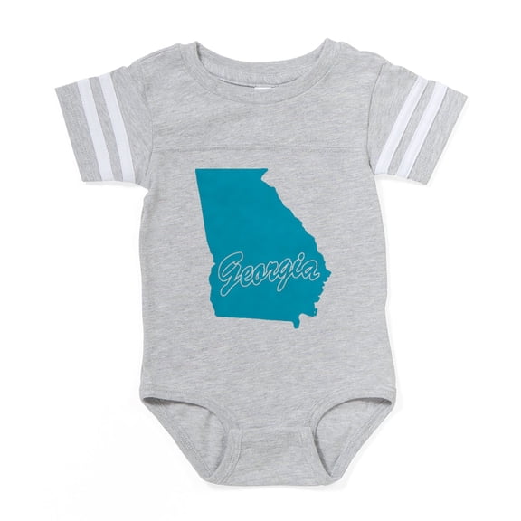 CafePress - 4 3 Georgia - Cute Infant Baby Football Bodysuit