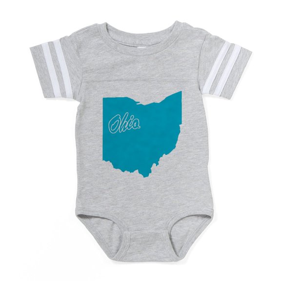 CafePress - 4 3 Ohio - Cute Infant Baby Football Bodysuit