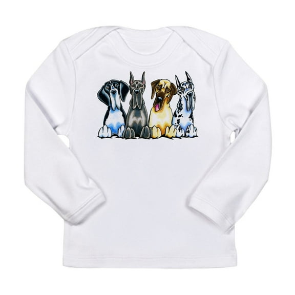 CafePress - 4 Great Danes Long Sleeve T Shirt - Long Sleeve Infant T-Shirt