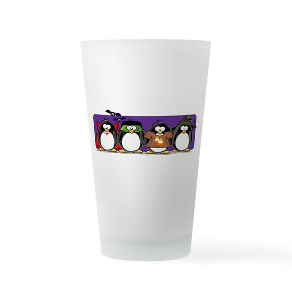 CafePress - 4 Halloween Penguins - Pint Glass, Drinking Glass, 16 oz. CafePress