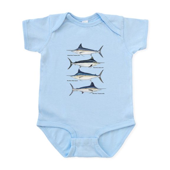 CafePress - 4 Marlin Infant Bodysuit - Baby Light Bodysuit, Size Newborn - 24 Months