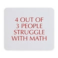 thumbnail image 1 of CafePress - 4 OUT OF 3 PEOPLE OPT RED Mousepad - Non-slip Rubber Mousepad, Gaming Mouse Pad, 1 of 6