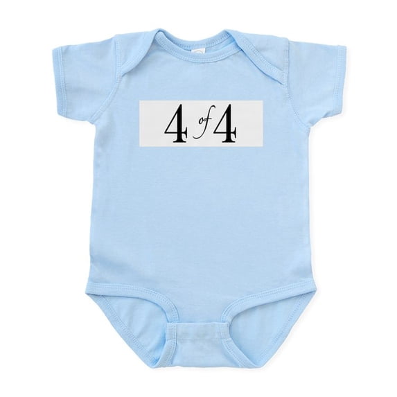 CafePress - 4 Of 4 (4Th Child) Infant Bodysuit - Baby Light Bodysuit, Size Newborn - 24 Months
