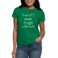 thumbnail image 1 of CafePress - 4 Out Of 3 People Struggle With Math T Shirt - Women's Traditional Fit Dark T-Shirt, 1 of 4