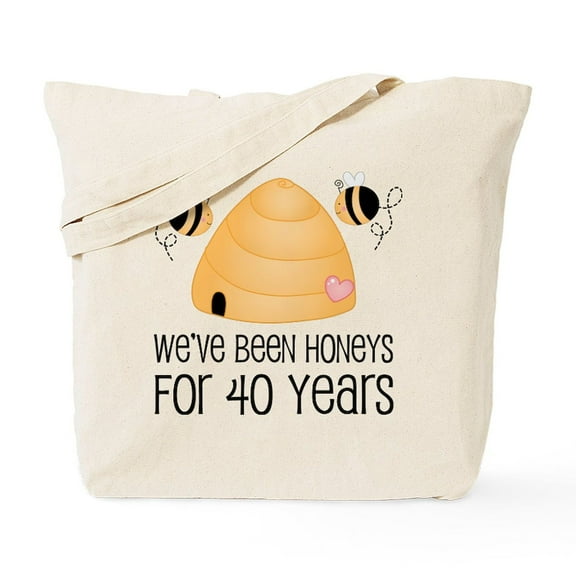CafePress - 40Th Anniversary Honey Tote Bag - Unisex Canvas Tote Bag, Beige, 1-Piece