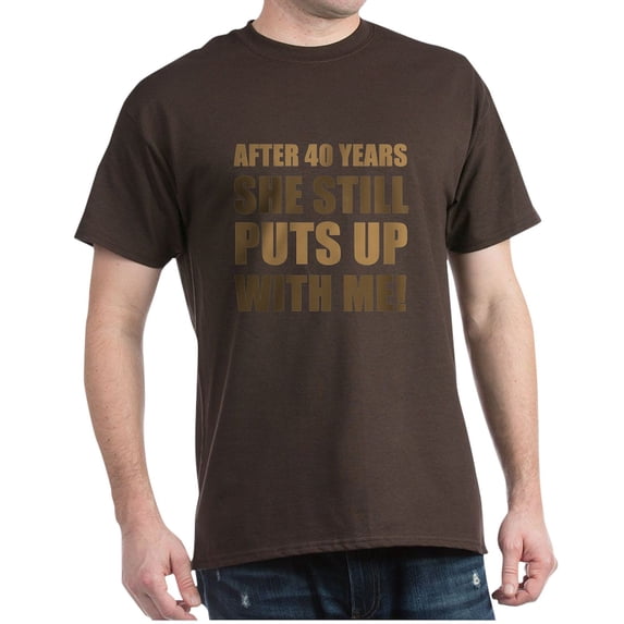 CafePress - 40Th Anniversary Humor For Men Dark T Shirt - Men's Classic Graphic Cotton T-Shirt