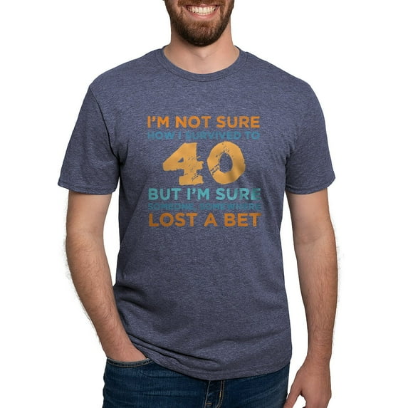 CafePress - 40Th Birthday Survival T Shirt - Mens Tri-blend T-Shirt