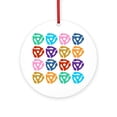 thumbnail image 1 of CafePress - 45 RPM Record Adapter Pop Art -  Round Wood Ornament 4", 1 of 2
