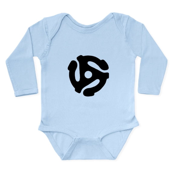 CafePress - 45 Record Adapter Body Suit - Long Sleeve Cotton Baby Bodysuit
