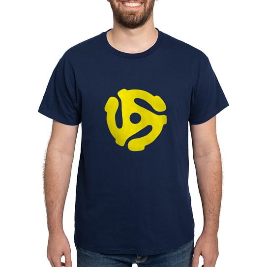 CafePress - 45 Record Adapter T Shirt - Men's Classic Cotton T-Shirts
